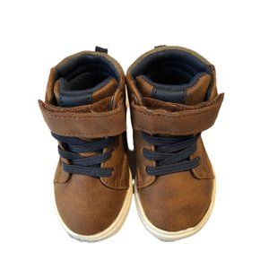 Wonder Nation Boy Toddler Boots Brown High Top Sneakers Size 3